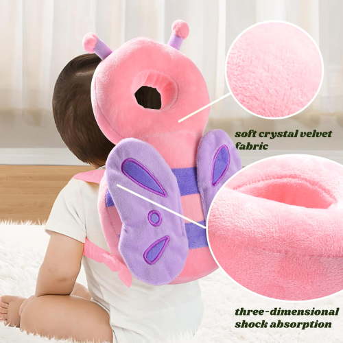 Head Safety Protector Pad for Baby Toddler Walker, Hooded Towel Infant Talking Head Protection Backpack Cushion