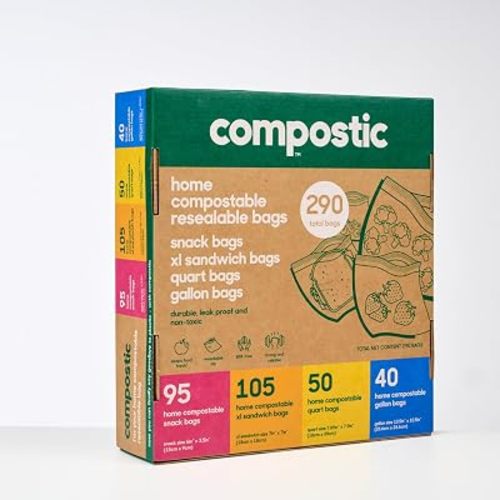 Compostic Compostable Variety Pack, 290 Ct, 4 Bag Sizes
