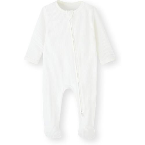 ACESTAR Baby Footies Pajamas, 2-Way Zipper Baby Sleepers with Mitten Cuffs - Long Sleeve Baby Zip Up Onesie for 0-12 Months