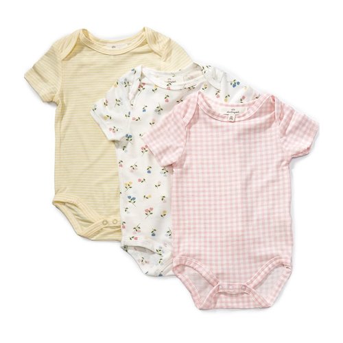 Starting Out Baby Girls Knit 3-Pack Bodysuits Set