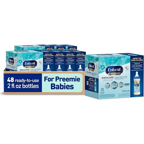 Enfamil NeuroPro EnfaCare Ready-to-Use Premature Baby Formula,2 Fl Oz, 48CT