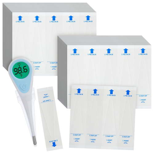 Juvale Disposable Thermometer Covers – 100 Count, White, Protective Probe Covers for Personal Digital Thermometers