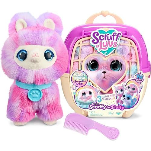 SCRUFFALUVS Tie-Dye Mystery Plush Toy, Wash to Reveal, Scruff a Luvs Pets