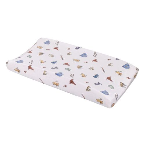 NoJo Warner Bros. Harry Potter Welcome Little Wizard Navy, Burgundy, Blue, and White Super Soft Contoured Changing Pad Cover