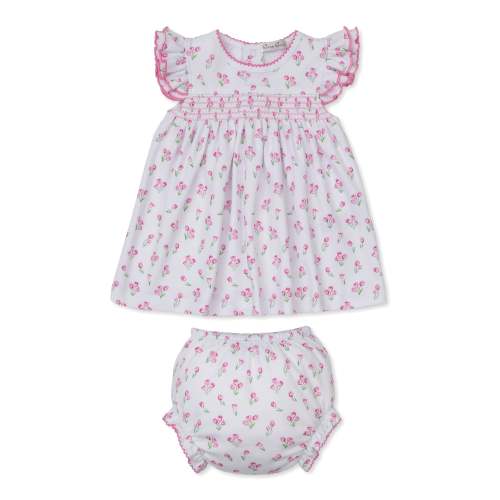 Timeless Tulips White Smocked Dress Set