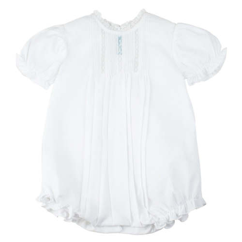 White Pintucks & Lace Bubble – Little Sage