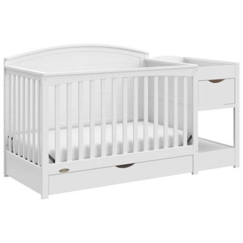 Graco Bellwood 5-in-1 Convertible Crib & Changing Table with Drawer - White