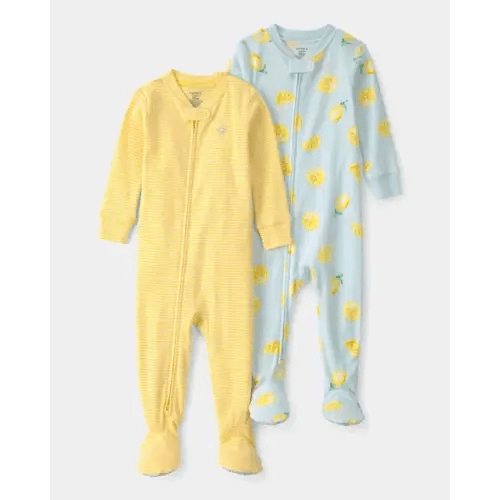 Baby 2-Pack Lemon Snug Fit 1-Piece Pajama - Yellow/Blue | Carter's