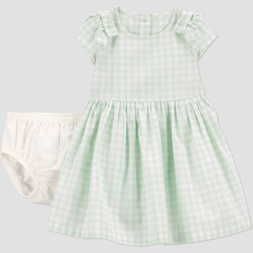 Carter's Just One You® Baby Girls' Gingham Dress - Green 12M