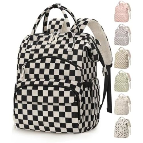 Corduroy Diaper Backpack for Mom,Travel Baby Diaper Bag for Grirls&Boys