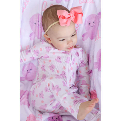 Bamboo Waffle Convertible Zip Romper in Sea Snuggles | Caden Lane
