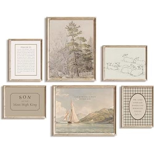 Nursery Christian Wall Art Decor Vintage Bible Verse Posters Baby Boy Nursery Canvas Wall Decor Kids Scripture Pictures Religious Playroom Prints Christian Artwork for Bedroom 8x10x6 Inch Unframed