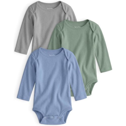 Yoofoss Baby Bodysuits 100% Organic Cotton Baby Onesie Long Sleeve Baby Boys Girls Clothes Soft Newborn Infant Romper, 3 Pack