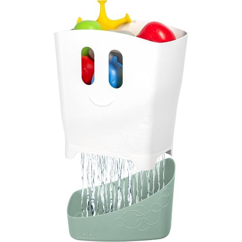 Ubbi Stand Up Bath Toy Storage Organizer, Bath Caddy with Removable Drying Rack Bin for Toddlers and Baby, Sage