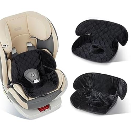 2 Pack Car Potty Training Seat Protector, Waterproof Toddler Car Seat Potty Training Cover, Piddle Pads & Liners for Baby Stroller, Booster & Travel,Non-Slip Pee Protector for Carseat (Black)