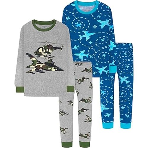 DAUGHTER QUEEN Boys 100% Cotton Long Sleeve Pajamas Size 18Months-12Years
