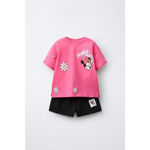 MINNIE MOUSE © DISNEY T-SHIRT & BERMUDA SET - Fuchsia | ZARA United States