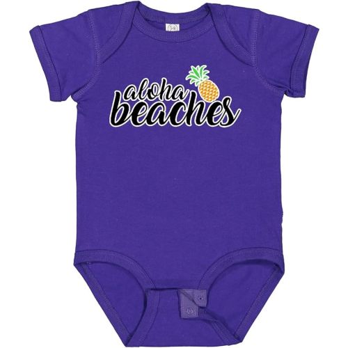 inktastic Hawaiian Pineapple Aloha Beaches Baby Bodysuit