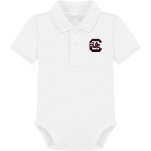 Creative Knitwear College Baby Polo Bodysuit Solid - Team Logo, Multiple Colors, for Boys & Girls (0-12 Months)