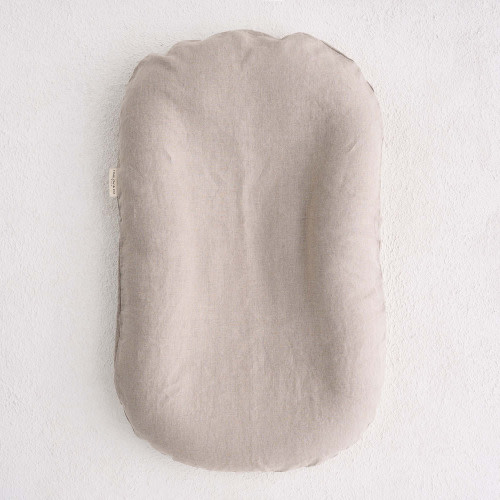 Newborn Baby Lounger + Linen Cover (Natural)