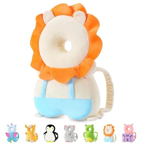 JunNeng Baby Head Protector Backpack, Toddler Walking Fall Head Protection, Green Frog
