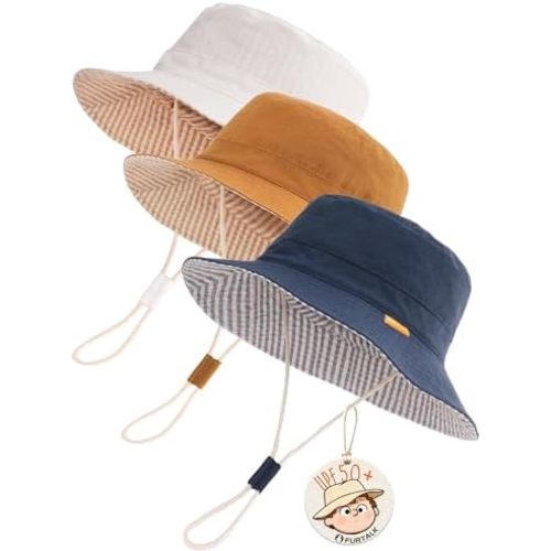 FURTALK Baby Sun Hat for Boys Girls Toddler Summer Bucket Hats Kids UPF 50+ Beach Hat