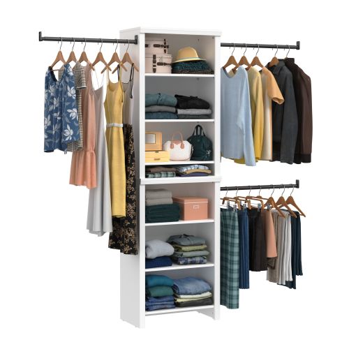 ClosetMaid WestView 5-ft to 10-ft W Tower system White Solid Shelving Wood Closet System