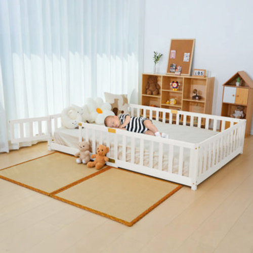 Harriet Bee Floor Bed For Kids-Montessori Bed Frame, Wood Toddler Floor Beds | Wayfair