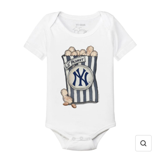 New York Yankees Lil' Peanut Short Sleeve Snapper | Tiny Turnip