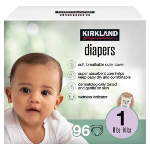 Kirkland Signature Diaper Size 1, 96-count | Costco
