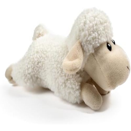 Tiny Heart Sheep Stuffed Animal, Sheep Plush Toy, Lamb Stuffed Animal Cute Soft Stuffed Lamb Kids Boys and Girls Birthday Home Decor Cuddly White Lamb Toys (Prone Position)