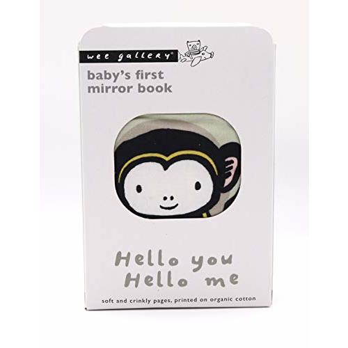 Hello You, Hello Me: Baby's First Mirror Book - soft and crinkly pages, printed on organic cotton (Wee Gallery)