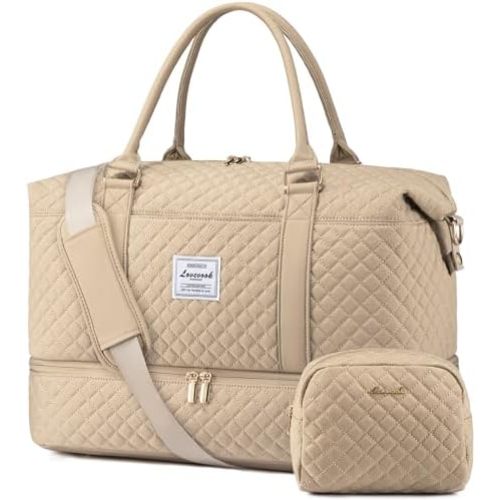 LOVEVOOK Travel Duffle Bag,Weekender Bags for Women with Shoe Compartment，Carry on Overnight Bag with Toiletry Bag,Gym Duffel Bag with Wet Pocket, Hospital Bags for Labor and Delivery