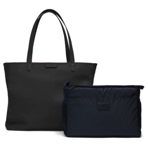 Zippered Downtown Diaper Bag Black Pebble