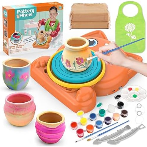 Pottery Wheel for Kids - Complete Pottery Painting Kit Crafts Toy