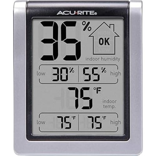 AcuRite Wireless Digital Indoor Thermometer and Hygrometer Monitor for Indoor Temperature and Humidity Measurements (00613)