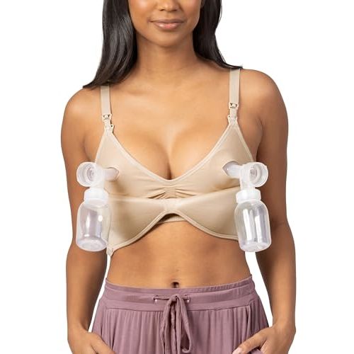Kindred Bravely Sublime Contour Pumping Bra Hands Free, Nursing Bras for Breastfeeding, Wire Free Maternity Bra