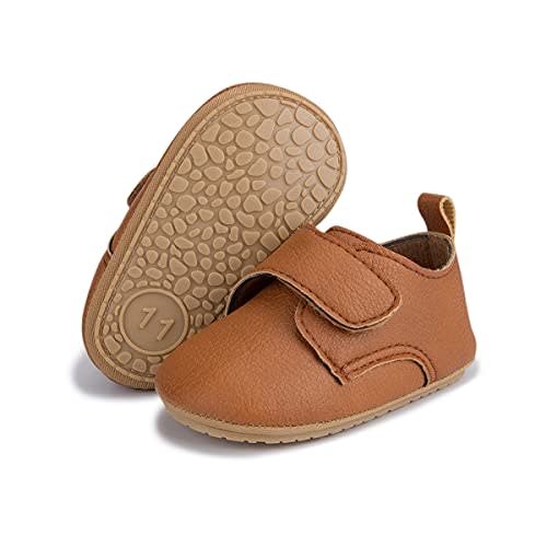 HsdsBebe Baby Boys Girls Oxford Shoes PU Leather Soft Rubber Sole Sneakers Anti-Slip Toddler Ankle Boots Infant Walking Shoes Moccasins