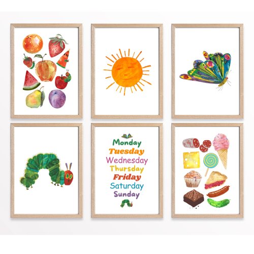 The Very Hungry Caterpillar Printable Wall Art, Classroom Posters, Nursery Wall Decor, Kids Room Decor, Playroom Wall Art, Butterfly Print