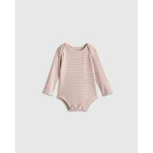 Softest Rib Long Sleeve Bodysuit in Lilac Stripe