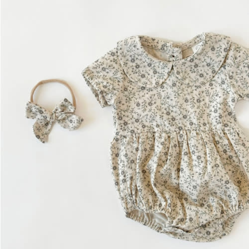 Allie Floral Romper – Olive and Cradle