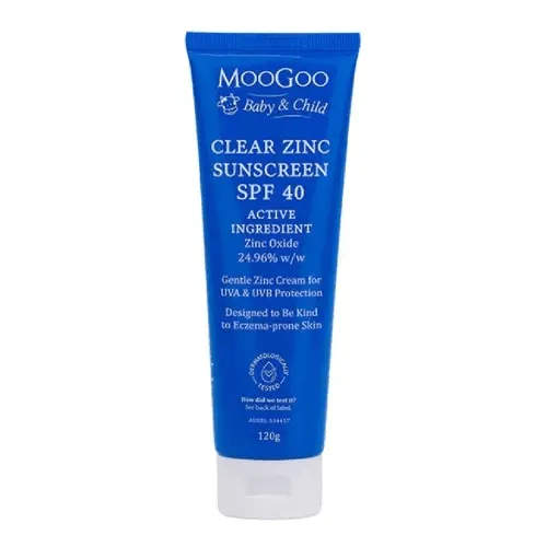 Moogoo Baby Clear Zinc SunscreenSPF 40 120g | Baby Bunting AU