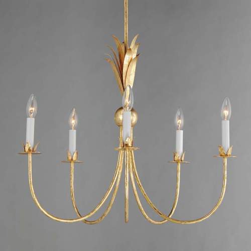 Maxim Paloma 26" Wide 5-Light Traditional Candelabra Gold Chandelier