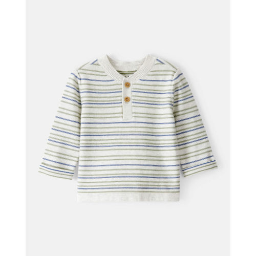 Baby Boy Long-Sleeve Stripe Fashion Top - Grey - OshKosh B'gosh | Carter's