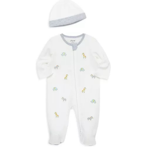 Boys' Safari Animals Footie With Hat - Baby