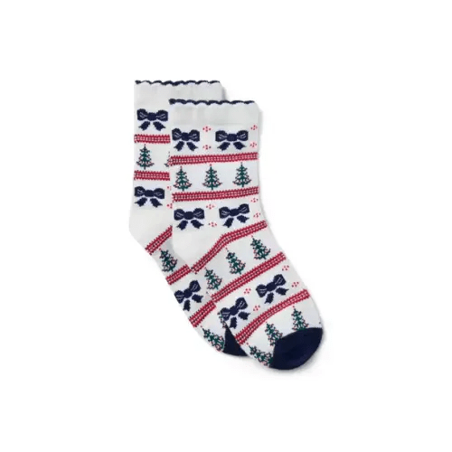 Girl Cream And Sugar Fair Isle Holiday Fair Isle Sock by Janie and Jack