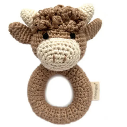 Crochet Highland Cow Rattle