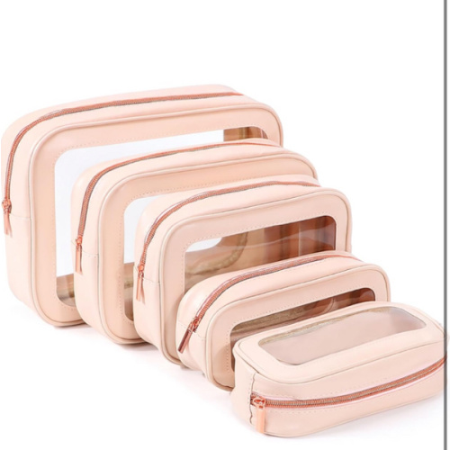 5PCS Diaper Bag Organizer Pouch Set, TSA Approved Toiletry Bag，Clear Waterproof TPU Makeup Bag Set Travel Organizer Bags for Women and Kids