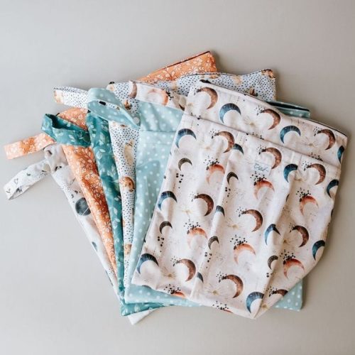 Cloth Bums Large Double Pocket Wet Bag | Reusable Waterproof Nappy Bag – Darlings Downunder