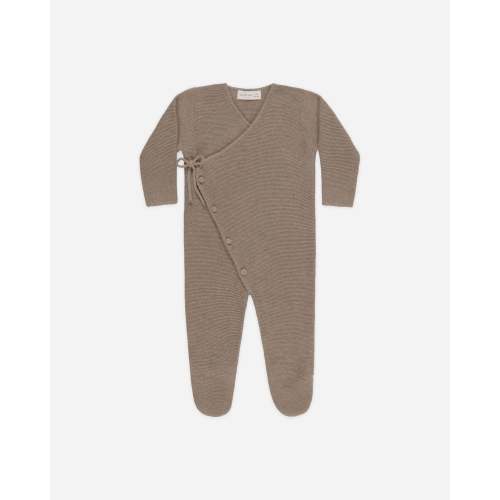 Wrap Knit Footie || Heathered Mocha